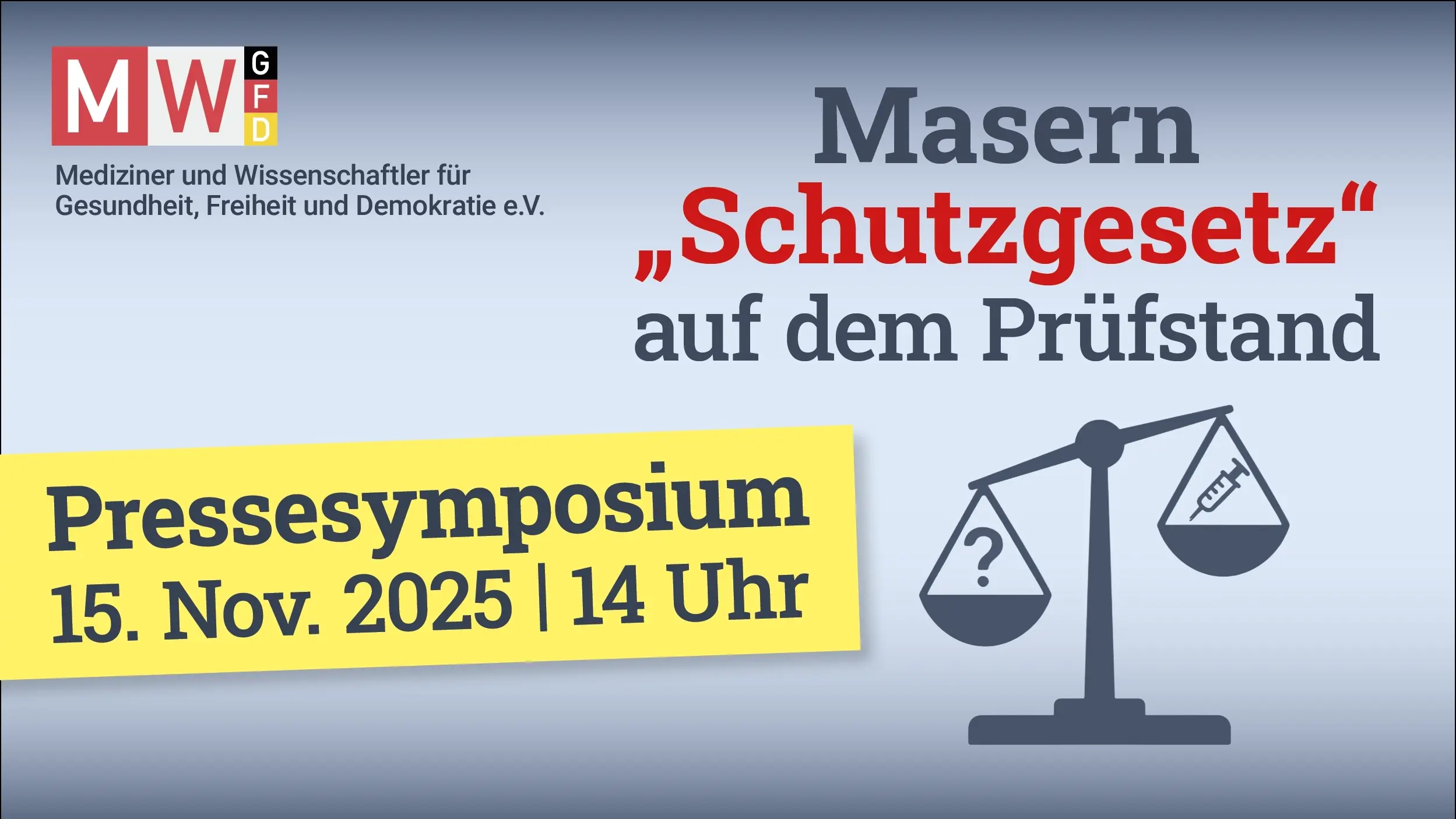 Cover image for Pressesymposium: Das Masernschutzgesetz auf dem Prüfstand - MWGFD
